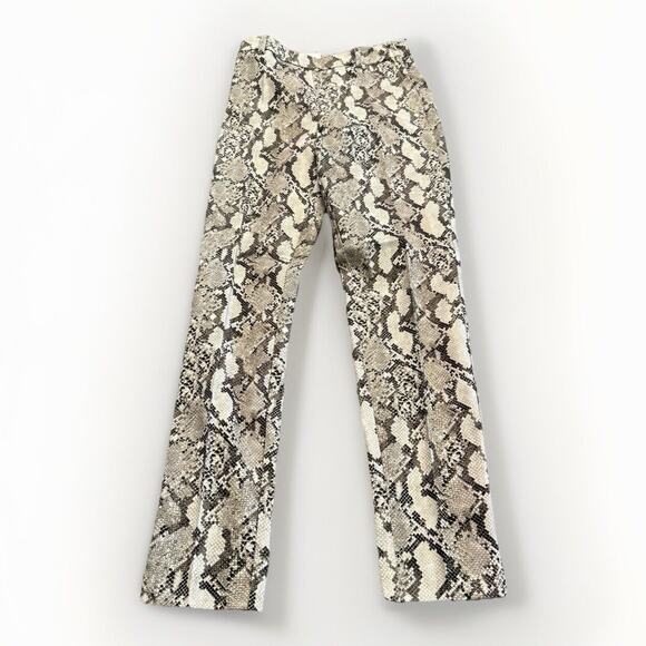 H&M Pants - H&M Womens Snake Skin Pantalon Flat Front Slacks Pants Size 2 EUR 34 NWT NEW